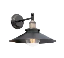 Applique murale, Marlin, noir, L30cm, H21cm - Faro