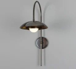 Applique murale, Marrakesh arquée, laiton antique, L25cm, H60cm - Mullan Lighting