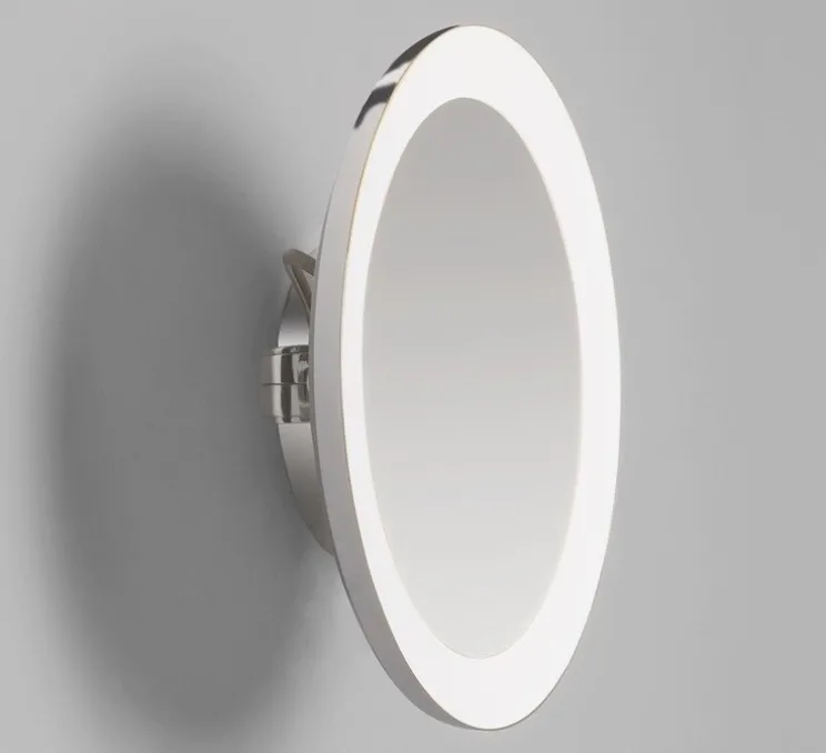 Applique murale, Mascali Round, chrome poli, IP44, LED, 3000K, 110lm, L21,5cm, H21,5cm - Astro Lighting