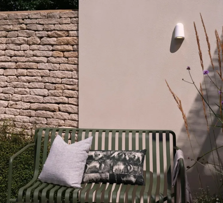 Applique murale, Mast Light Coastal, vernis blanc brillant, IP44, Ø8,9cm, H13,7cm - Astro