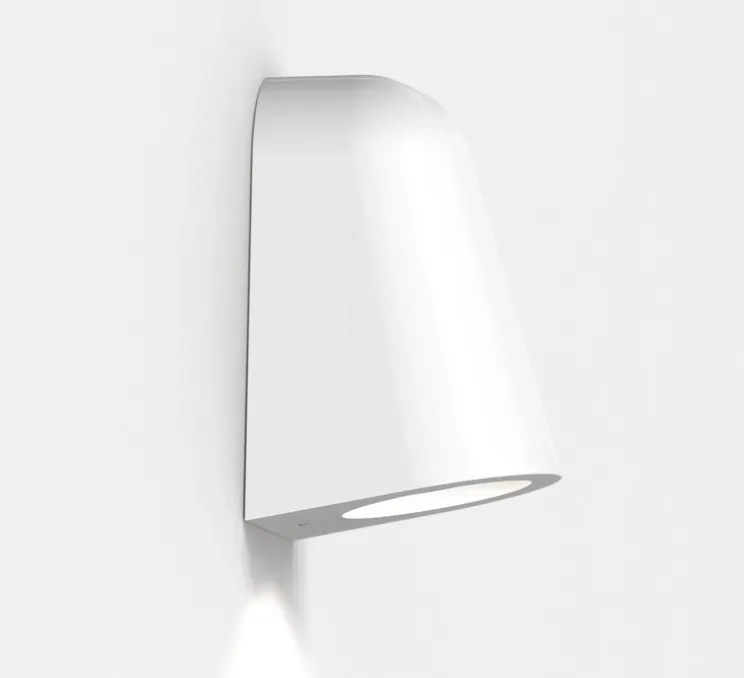 Applique murale, Mast Light Coastal, vernis blanc brillant, IP44, Ø8,9cm, H13,7cm - Astro