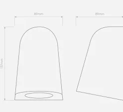 Applique murale, Mast Light Coastal, vernis blanc brillant, IP44, Ø8,9cm, H13,7cm - Astro