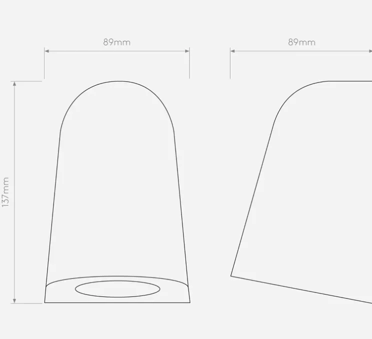 Applique murale, Mast Light Coastal, vernis blanc brillant, IP44, Ø8,9cm, H13,7cm - Astro