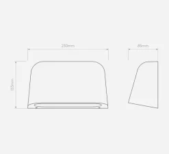 Applique*Astro Applique murale, Mast Twin, , IP44, L23cm, H13,3cm - noir texturé