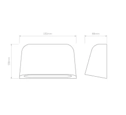 Applique*Astro Applique murale, Mast Twin, , IP44, L23cm, H13,8cm - béton mat