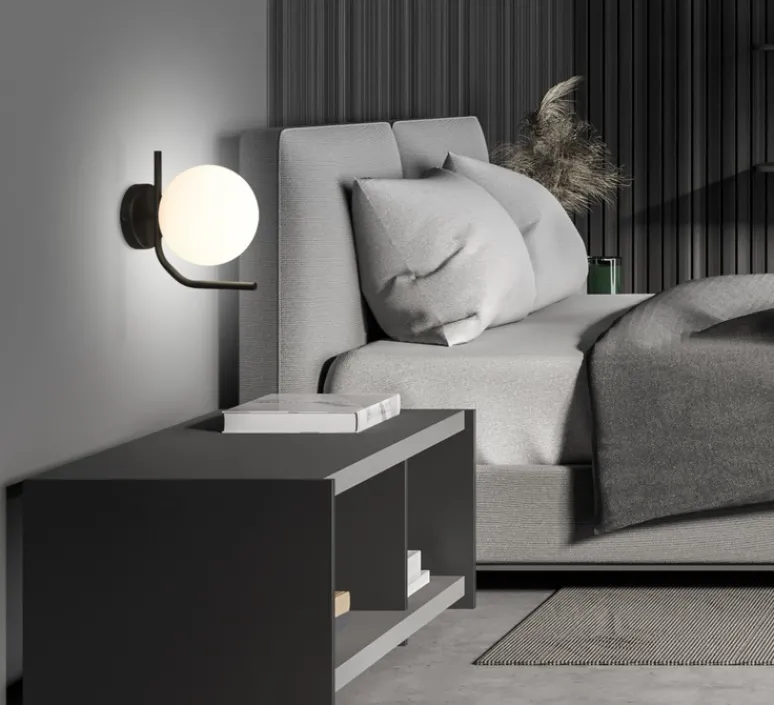 Applique*ACB Applique murale, Maui, , IP44, L15cm, H20,7cm - noir