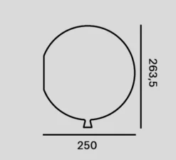 Applique murale, Memory 250, gris, Ø25cm, H27,5cm - Brokis