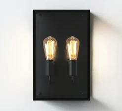 Applique*Astro Applique murale, Messina Twin, , IP44, L25cm, H40cm - Lighting noir