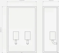 Applique*Astro Applique murale, Messina Twin, , IP44, L25cm, H40cm - Lighting noir