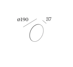 Applique*Wever&Ducré Applique murale, Miles 2.0 Round, , LED, 2700K, 400lm, L19cm, H19cm - or