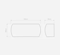 Applique murale, Milo, blanc céramique, L31cm, H13cm - Astro