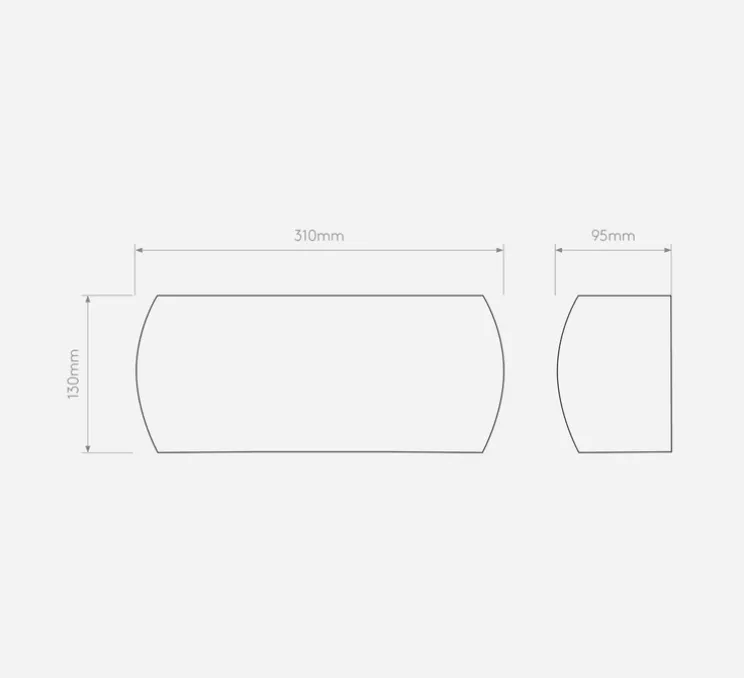 Applique murale, Milo, blanc céramique, L31cm, H13cm - Astro