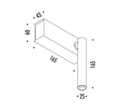 Applique murale, Mira, blanc mat, LED, dim PUSH, 2700K, 352lm, L16,5cm, H18,3cm - Davide Groppi