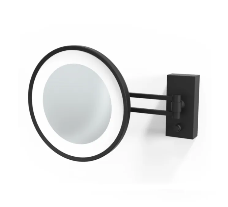 Applique murale, miroir, noir, LED, 4000k, 1020lm, L29cm, H22cm - Decor walther