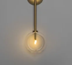 Applique murale, Miron , laiton brossé, L15cm, H75cm - Schwung