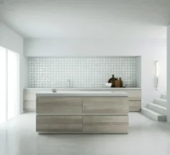 Applique*Sammode Applique murale, Mondrian, inox, dimmable, 2700K, 500lm, LED, Ø4cm, H100cm, IP68, - gris