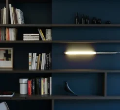 Applique*Sammode Applique murale, Mondrian, inox, dimmable, 2700K, 500lm, LED, Ø4cm, H100cm, IP68, - gris