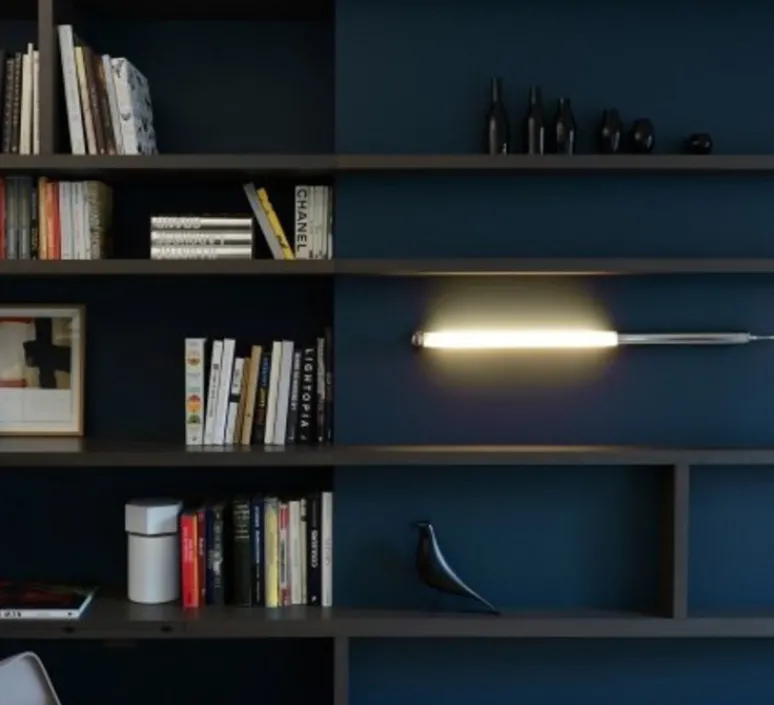 Applique*Sammode Applique murale, Mondrian, inox, dimmable, 2700K, 500lm, LED, Ø4cm, H100cm, IP68, - gris