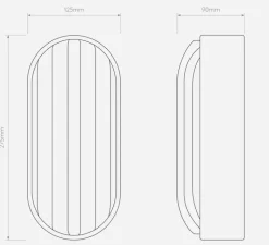 Applique*Astro Applique murale, Montréal oval, , IP44, L12,5cm, H27,5cm - acier inoxydable brossé