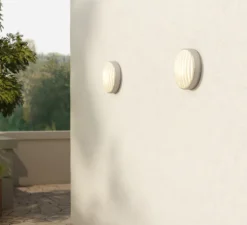 Applique murale, Montreal Round 300 Coastal, acier inoxydable brossé, IP44, L30cm, H30cm - Astro