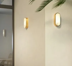 Applique*Astro Applique murale, Montreal Oval Coastal, , IP44, L12,5cm, H27,5cm - laiton brossé PVD