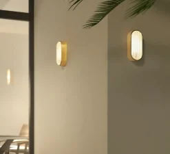 Applique*Astro Applique murale, Montreal Oval Coastal, , IP44, L12,5cm, H27,5cm - laiton brossé PVD