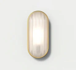 Applique*Astro Applique murale, Montreal Oval Coastal, , IP44, L12,5cm, H27,5cm - laiton brossé PVD