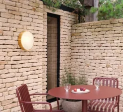 Applique murale, Montreal Round 300 Coastal, laiton brossé PVD, IP44, L30cm, H30cm - Astro