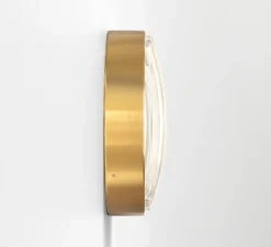 Applique murale, Montreal Round 300 Coastal, laiton brossé PVD, IP44, L30cm, H30cm - Astro