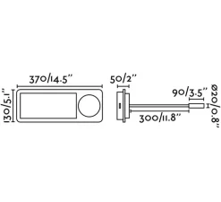 Applique*Faro Applique murale, MOOD, , L13cm, H37cm - noir