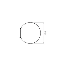 Applique*Luxcambra Applique murale, Moon A1, , Ø30cm, H30cm - or satiné, blanc