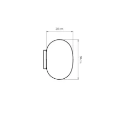 Applique*Luxcambra Applique murale, Moon A2, , Ø30cm, P20cm - or satiné, blanc