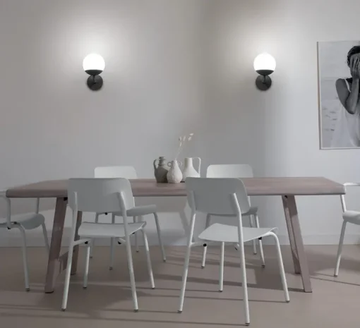 Applique murale, Mooon, carbone, IP54, LED, dim, 2700K à 6000K, 400 lm, L15cm, H25,4cm - Fermob