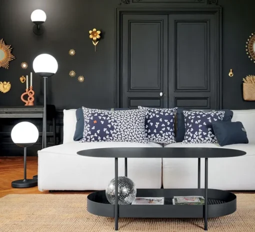 Applique murale, Mooon, carbone, IP54, LED, dim, 2700K à 6000K, 400 lm, L15cm, H25,4cm - Fermob