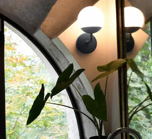 Applique murale, Mooon, carbone, IP54, LED, dim, 2700K à 6000K, 400 lm, L15cm, H25,4cm - Fermob