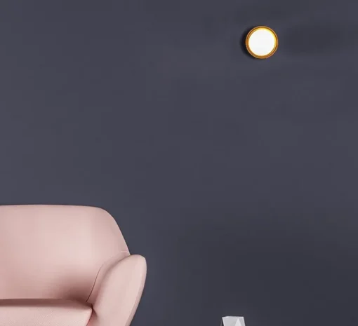 Applique murale, MUSE, laiton, noir, Ø15cm, P14cm, IP40 - Tooy