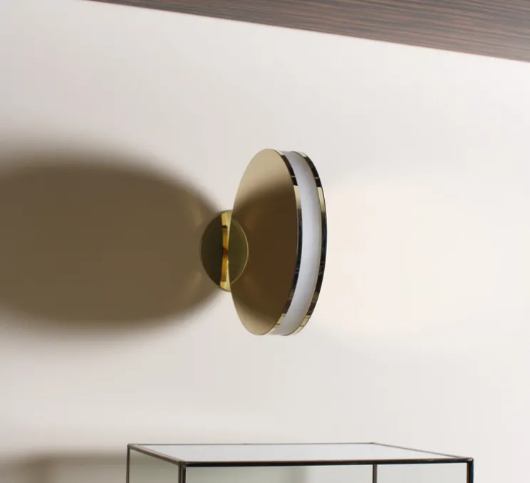 Applique murale, Myra, or, LED, 3000K, 350 lm, Ø20cm, H3cm - BACCARIS