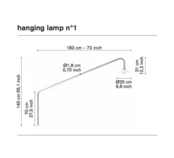 Applique murale, N°1, noir, L183cm, H140cm - Valerie_Objects