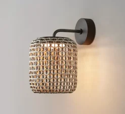 Applique murale, Nans A/02 Outdoor, Brun graphite - Teinte marron, IP66, LED, dim, 2700K, 1450 lm, Ø29cm, H34,4cm - Bover