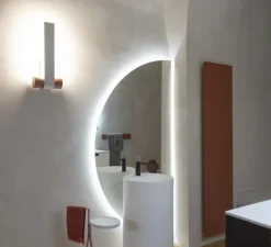 Applique*Tooy Applique murale, Nastro 563.42, , IP40, LED, dim, 2700K, 2300 lm, L22cm, H51cm - beige, terracotta