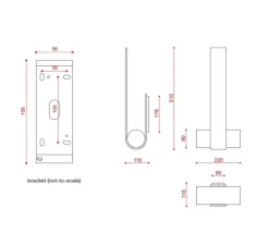 Applique*Tooy Applique murale, Nastro 563.42, , IP40, LED, dim, 2700K, 2300 lm, L22cm, H51cm - beige, terracotta