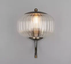 Applique murale, Nehir, laiton antique, L20cm, H26cm - Mullan Lighting