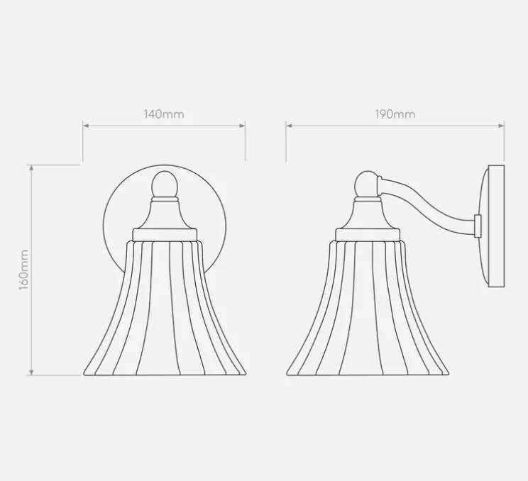 Applique murale, Nena, Chrome poli, blanc, IP44, L14cm, H16cm - Astro