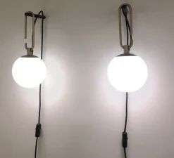 Applique*Artemide Applique murale, NH, , L14cm, H32,6cm - blanc, laiton, noir