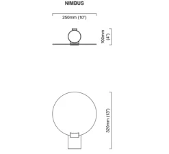 Applique murale, Nimbus, Bronze, Ø25cm, H32cm - CTO lighting