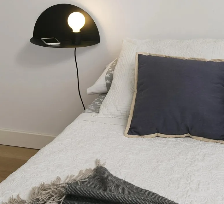 Applique*Faro Applique murale, Nit, droite, , L40cm, H20cm - noir mat