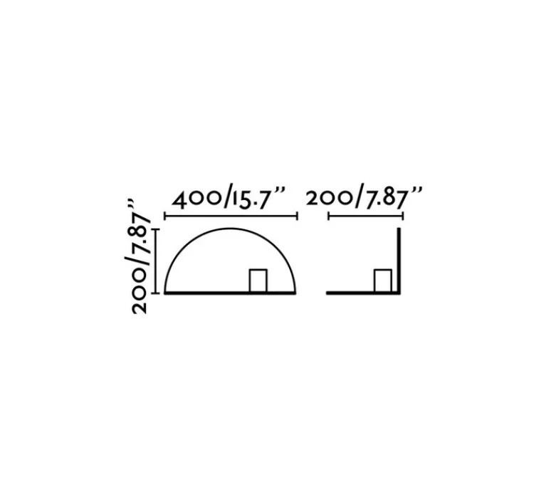 Applique*Faro Applique murale, Nit, droite, , L40cm, H20cm - noir mat