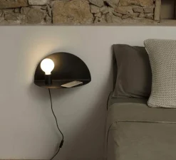 Applique*Faro Applique murale, Nit, gauche, , L40cm, H20cm - noir mat