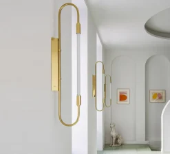 Applique murale, Néon simple, laiton, L6cm, H103cm - Magic Circus Editions