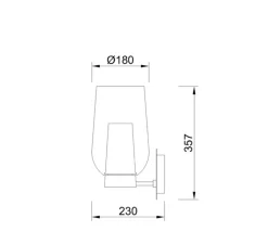 Applique*Mantra Applique murale, Nora, , L18cm, H35,7cm - laiton